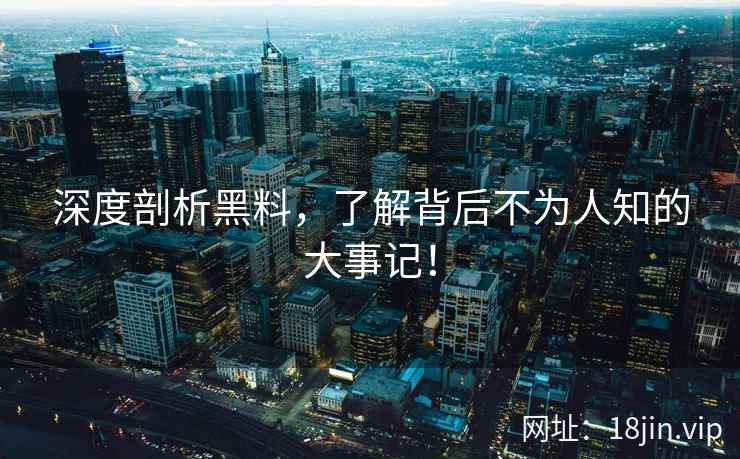 深度剖析黑料,了解背后不为人知的大事记! 第2张 深度剖析黑料,了解背后不为人知的大事记! 第2张